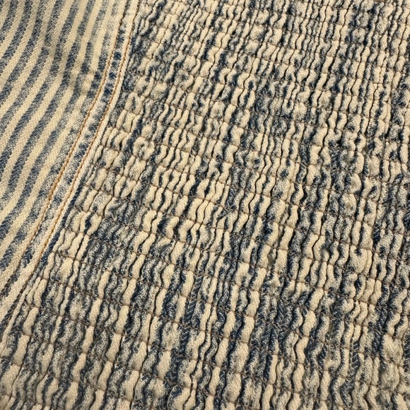 PILCRO XL Anthropologie Denim Sleeveless Corset Crop Tube Top  Club Biker Edgy - Picture 10 of 16